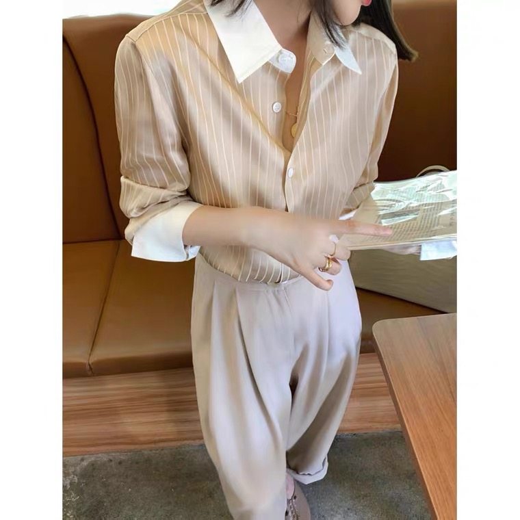 甜美艺术感别致雪纺女春装法式衬衫 蒂曼芳衬衫