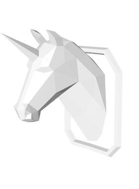 独角兽壁挂马到成功成人手工纸模摆件墙装饰立体创意家居饰品道具