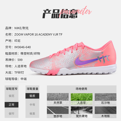 NIKE刺客16中端TF足球鞋维尼修斯男耐克高帮碎钉人造草IM3646-640 - 图0