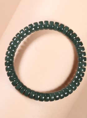 和田青玉直切药片珠手链