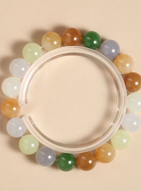 天然和田玉多宝多色10mm圆珠手串