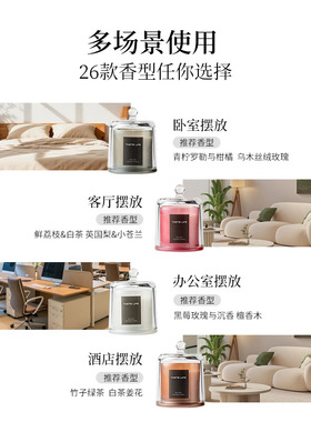 TASTELIFE钟形玻璃盖香薰蜡烛