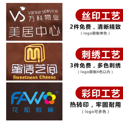 围裙家用厨房防水明星同款女时尚餐饮商用logo订制帆布男士工作服 - 图2