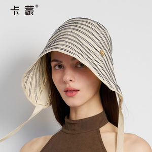 卡蒙帽子渔夫帽全脸防晒帽女太阳帽夏大头围大帽檐遮阳帽防紫外线