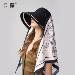 卡蒙防晒帽防紫外线遮阳帽大帽檐帽子女春2026新款太阳帽草帽夏季