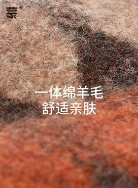 卡蒙羊毛格子护耳保暖渔夫帽女