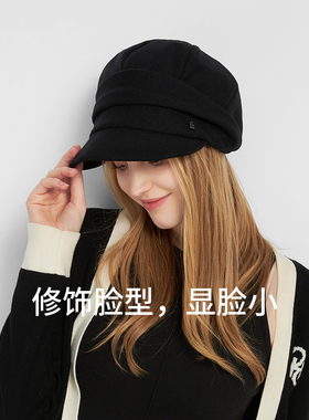 卡蒙羊毛秋冬女款大头围贝雷帽