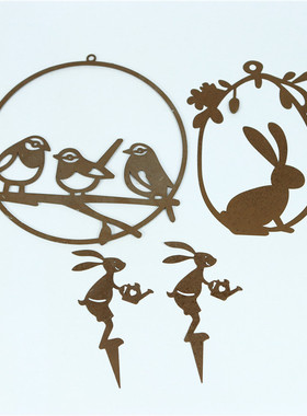 铁艺日系花插花盆小插牌装饰杂货