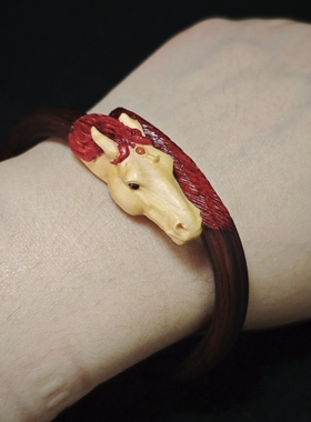 手镯礼物手镯鸡血藤生肖生日礼物