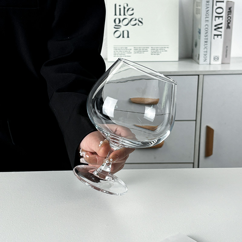 大苹果矮脚杯白兰地洋酒杯红酒葡萄酒玻璃杯香槟威士忌酒杯大肚杯 - 图0