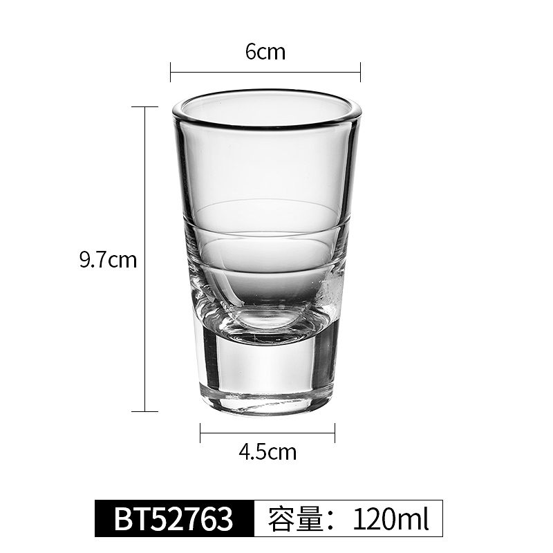 106D啤酒杯加厚底大子弹杯洋酒杯烈酒杯酒吧ktv一口杯玻璃啤酒杯 - 图0