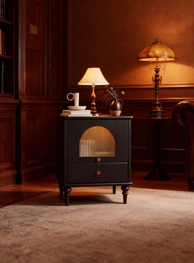 复古轻奢黄铜拱门抽屉床头柜摆件