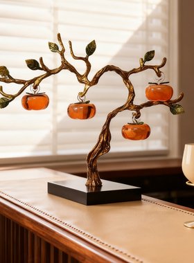 柿柿如意客厅玄关装饰摆件