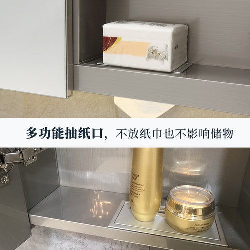 镜柜挂墙式不锈钢浴室镜子柜单独带灯镜面柜定制洗手间led收纳柜 - 图1