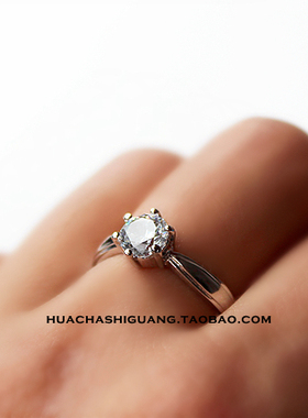 八心八箭宽边婚礼仪式新娘戒指