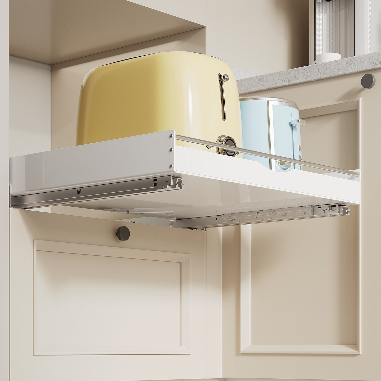 自制柜内抽拉置物架调味拉篮厨房改造拉篮抽拉式滑轨加厚pp储物架,淘宝优惠券,粉丝福利购,淘宝优惠卷