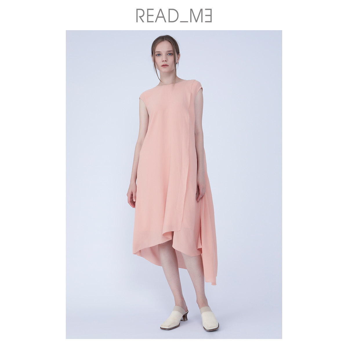 商场同款readme设计师读我无袖宽松长款显瘦连衣裙50873617