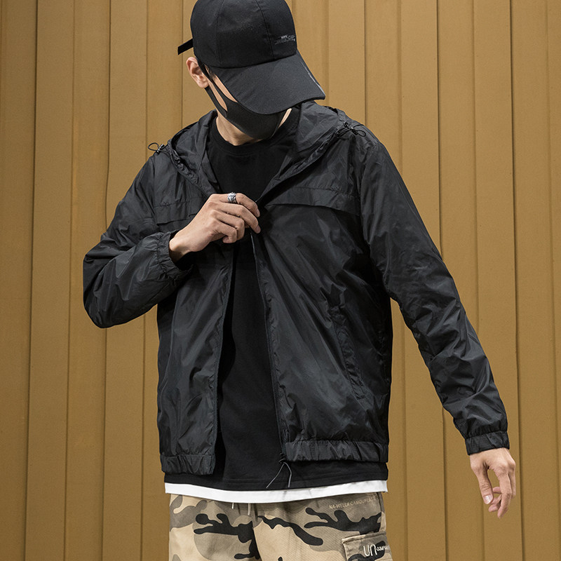 男夏季户外钓鱼防紫外线风衣防晒服 拉佧风衣