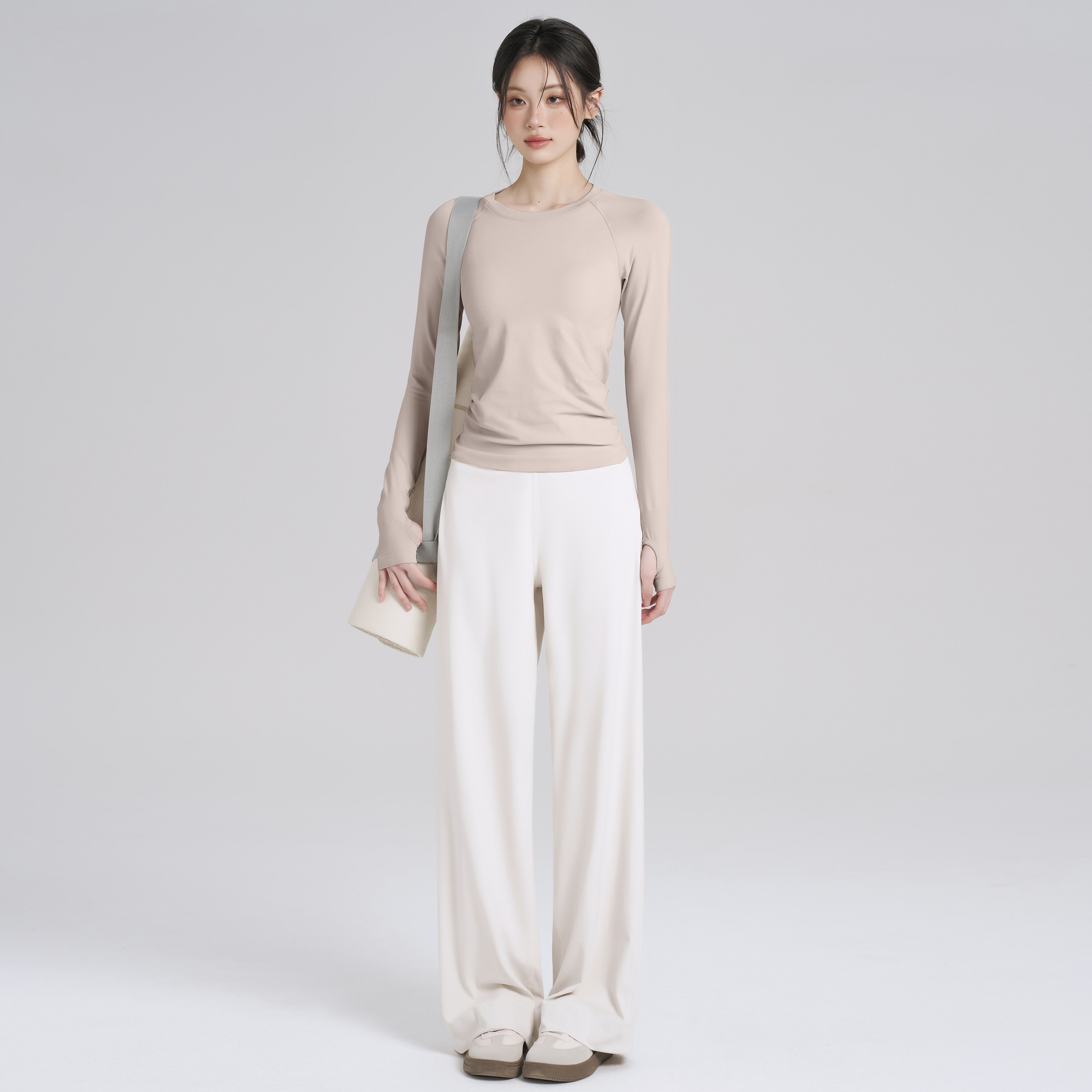 岚纹固定杯瑜伽服套装女速干修身显瘦健身长袖透气宽松跑步运动裤,淘宝优惠券,粉丝福利购,淘宝优惠卷