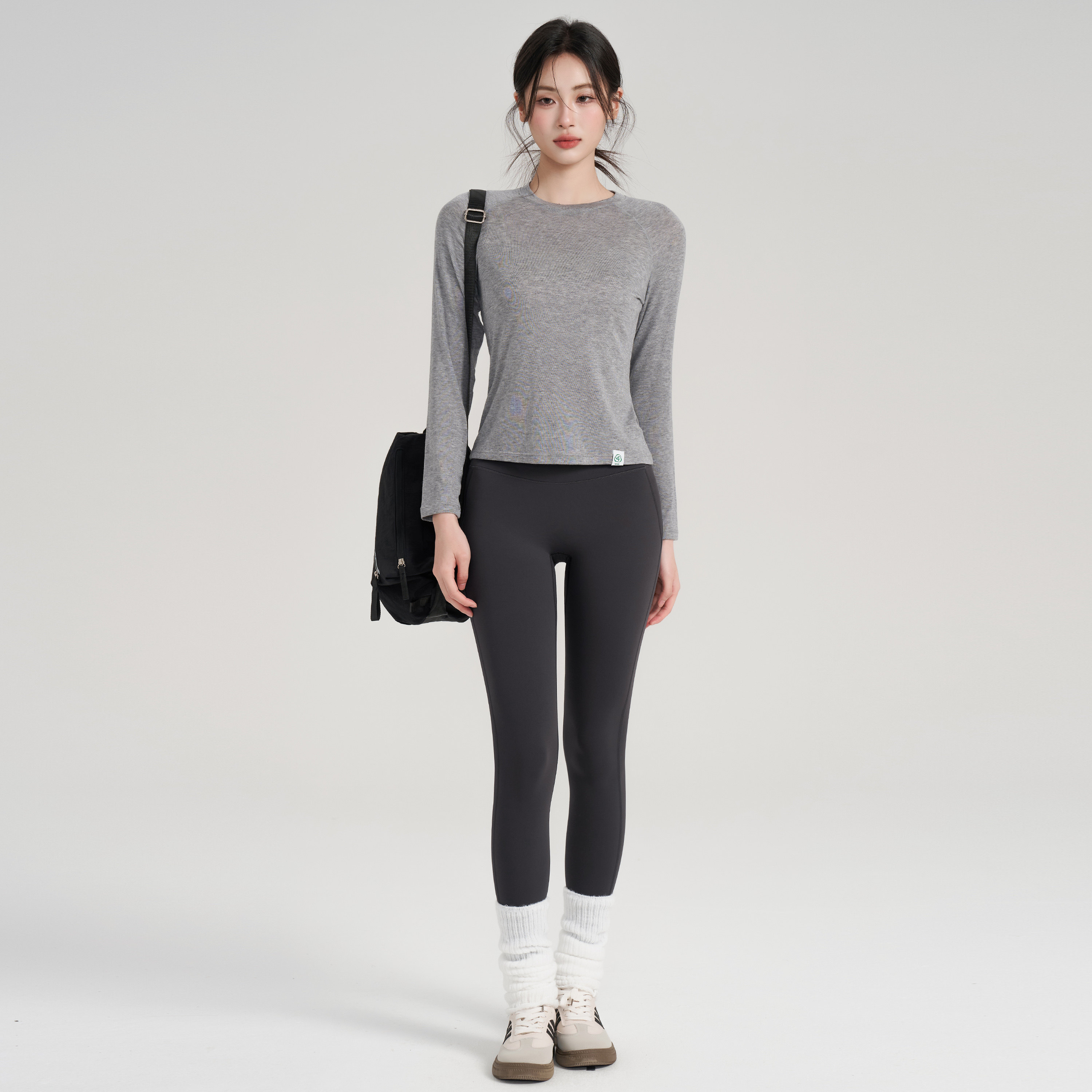 岚纹美利奴羊毛长袖健身上衣女吸湿速干跑步运动T恤瑜伽服秋冬,淘宝优惠券,粉丝福利购,淘宝优惠卷