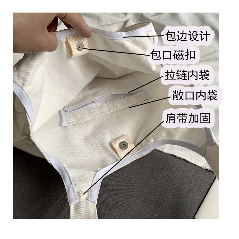 大学生上课小众设计通勤秋冬帆布包 umitbenan女士包袋