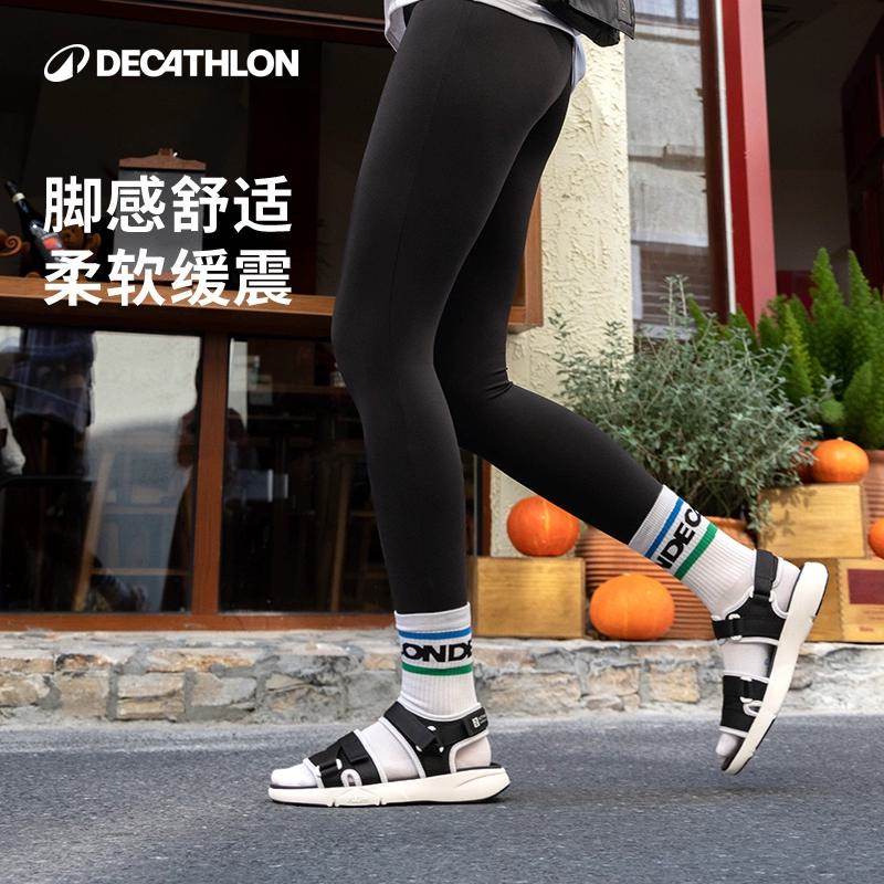 迪卡侬运动凉鞋女夏沙滩鞋户外软厚底防滑魔术贴休闲凉鞋IVX3,淘宝优惠券,粉丝福利购,淘宝优惠卷