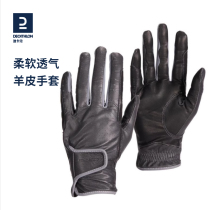 (New Product) Lady Di Canon Lady Genuine Leather Gloves Riding Gloves Goat Fur Equestrian Gloves Rider equipped OVHR