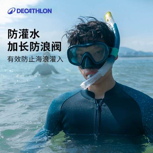 迪卡侬潜水装备浮潜面罩浮潜镜浮潜装备水下潜水镜呼吸管成人WWS2 - 图3