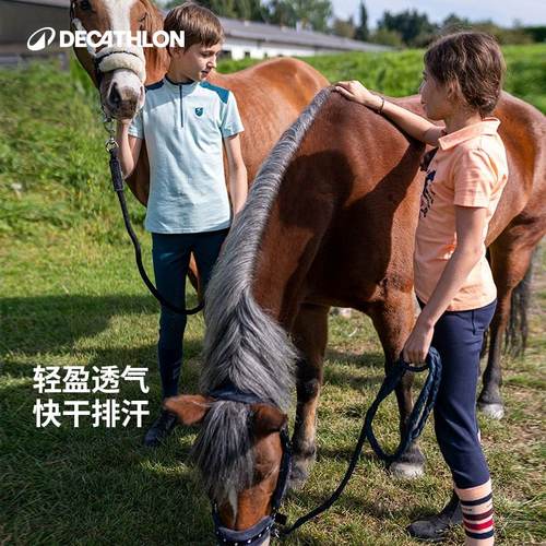 迪卡侬儿童马术裤马裤运动裤男女童高雅休闲服装骑马装备运动ODHR - 图2
