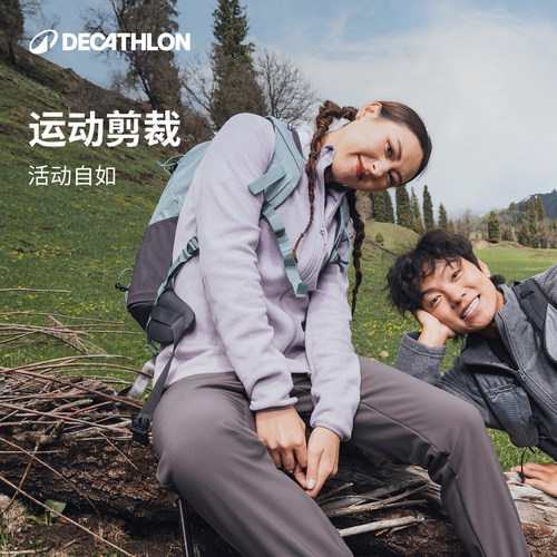 迪卡侬抓绒衣女户外徒步冲锋衣内胆运动保暖摇粒绒内胆ODF - 图3