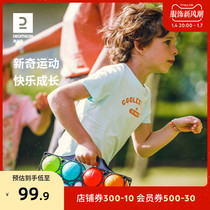 (new product) di Cannon Childrens Color Rolling Ball Plastic Toys Early Divine Instrumental Sports Parenting Puzzle OVTT