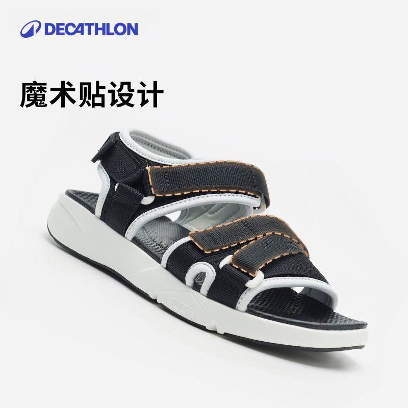 迪卡侬运动凉鞋女夏沙滩鞋户外软厚底防滑魔术贴休闲凉鞋IVX3,淘宝优惠券,粉丝福利购,淘宝优惠卷