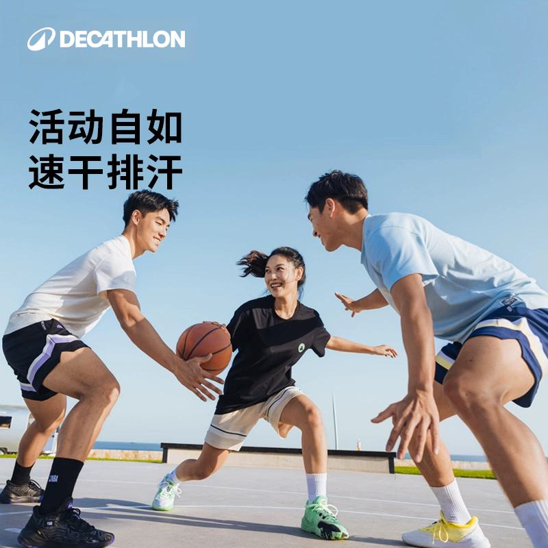 迪卡侬T恤短袖NBA马刺勇士篮球T恤快干运动短袖美式男女官方IVO3 - 图1