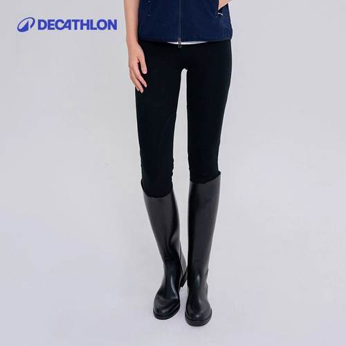 迪卡侬马靴男马术靴骑马靴女长靴长筒靴骑马雨靴成人雨鞋防水OVHR - 图2