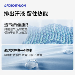 迪卡侬滑雪速干衣保暖内衣女打底套装户外速干裤登山爬雪山男OVW1