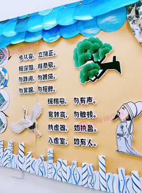 中小学文明礼仪班级文化立体墙贴