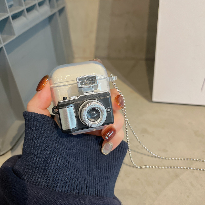 复古闪光相机适用荣耀Earbudsx6保护套x2无线蓝牙x8耳机壳x7lite硅胶x5spro保护壳3pro防摔x5i软壳x5e潮牌x3i - 图1