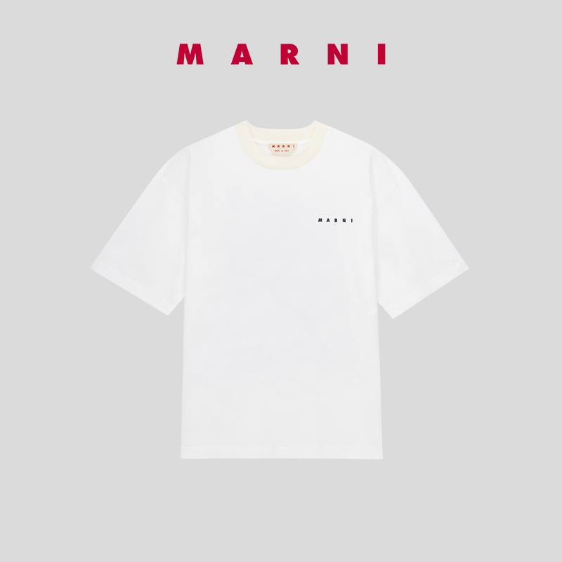 MARNI情侣款爱心图案短袖