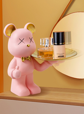 网红暴力熊摆件收纳卡通梳妆台