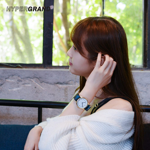 hypergrand哈派格手表女进口石英正品大表盘简约防水情侣表 - 图0
