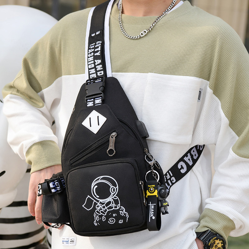 NASA动漫联名胸包男宇航员潮流学生斜跨包男士单肩包小背包女挎包,淘宝优惠券,粉丝福利购,淘宝优惠卷