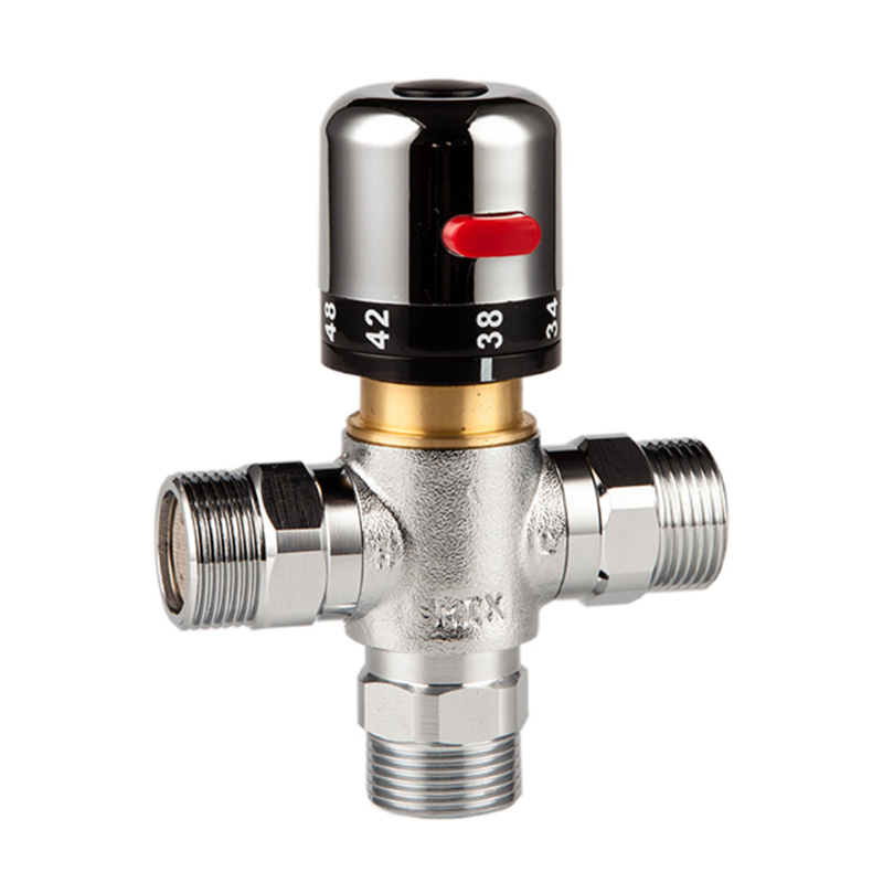 The new thermostatic mixing valve automatically adjusts the body temperature of hot and cold water heaters to prevent scalding the solar bath faucet 4 points