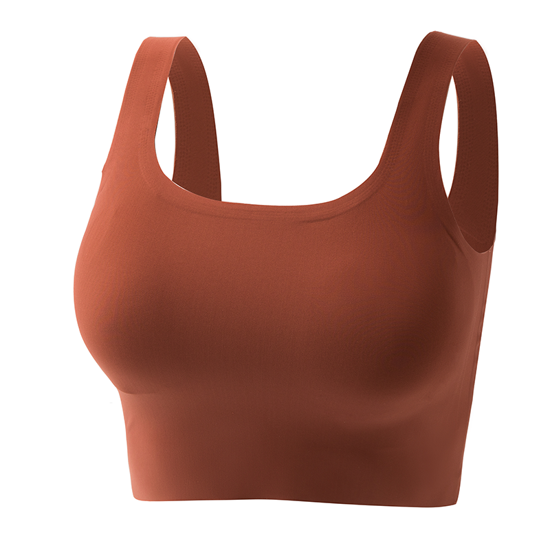 大u型形美背夏薄款2022网红抹胸 悠橙抹胸