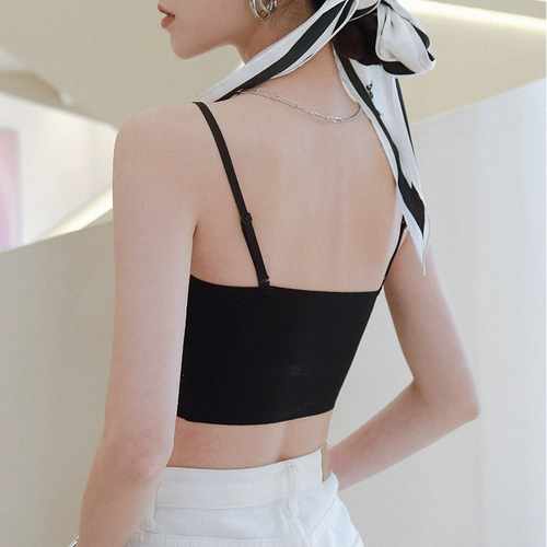 Летний топ с чашечками, тонкое нижнее белье, вставки в бюстгальтер, бюстгальтер-топ, майка топ, базовый бюстгалтер, топ без лямок, красивая спина