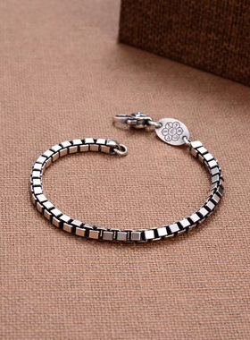 意大利四方盒子链潮男个性夸张项