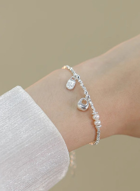 碎银子珍珠手链新中式福袋福牌吊