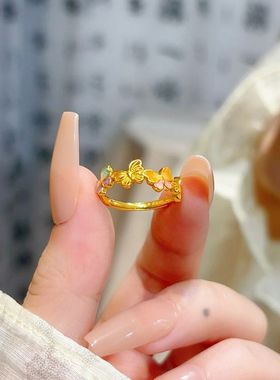 镀925银新品新款新中式珐琅蝴蝶