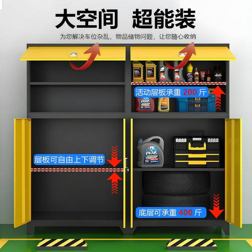 车位储物柜地下车库铁皮柜渔具柜防潮杂物收纳柜停车场带锁工具柜 - 图0