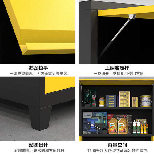 车位储物柜地下车库铁皮柜渔具柜防潮杂物收纳柜停车场带锁工具柜 - 图2