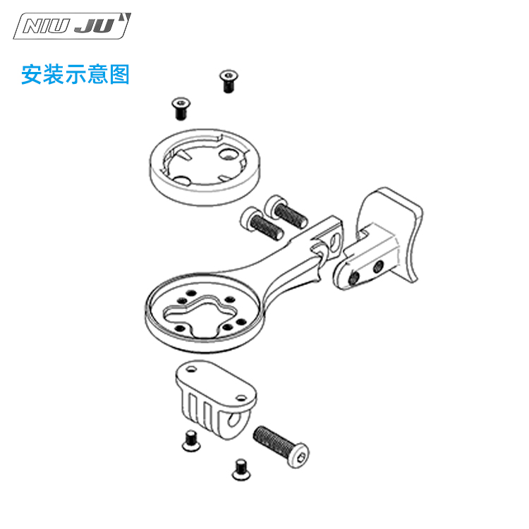 适用SCOTT STEM RR IC码表架 斯科特 新款分体把立专用码表延伸架 - 图0